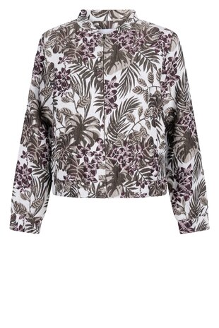 Zoso 255Sandra Fancy jacquard jacket offwhite-bordeaux