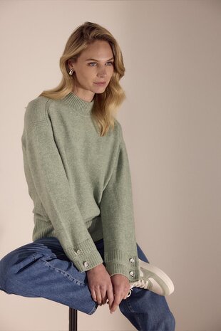 Tramontana Turtle-Neck Jumper SoftGreenMelange