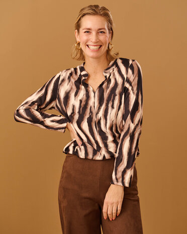 Fos Top - Didi Zebra Faded-FB zwart