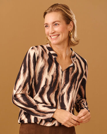 Fos Top - Didi Zebra Faded-FB zwart