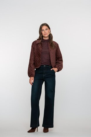 Geisha Jeans wide dark blue black denim