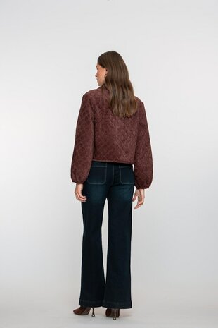 Geisha Jeans wide dark blue black denim