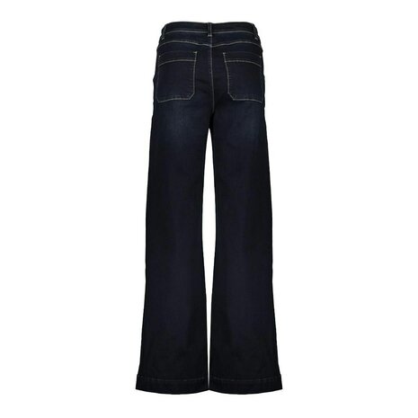 Geisha Jeans wide dark blue black denim