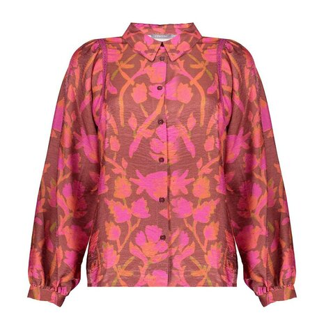 Geisha blouse burgundy/fuchsia