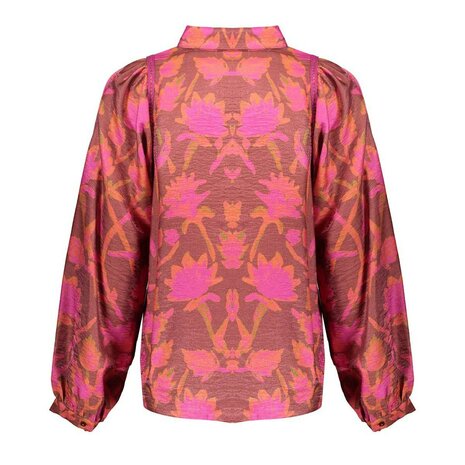 Geisha blouse burgundy/fuchsia