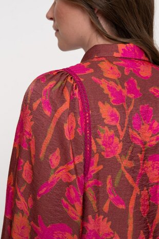 Geisha blouse burgundy/fuchsia