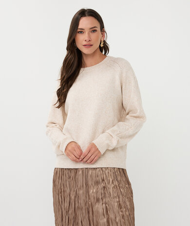 Esqualo Sweater raglan ajour Light sand