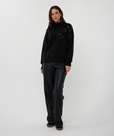 Esqualo Sweater sequins black
