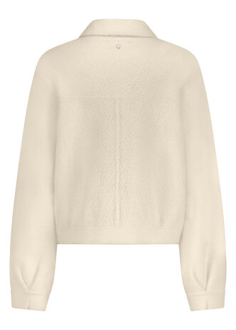 Tramontana Faux Fur Knitted Jacket stone