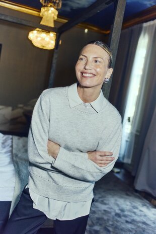 Freequent fqolina-pullover Moonbeam w. Silver