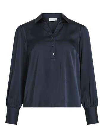 Vila vienna ravenna l/s v-neck top Navy Blazer 14117549