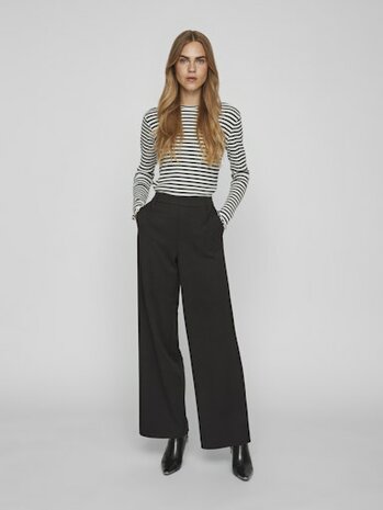 Vila vivarone hw wide pant - noos zwart