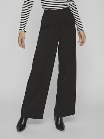 Vila vivarone hw wide pant - noos zwart