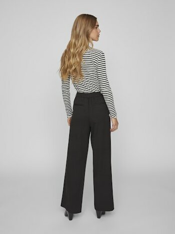 Vila vivarone hw wide pant - noos zwart