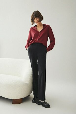 Vila vivarone hw wide pant - noos zwart