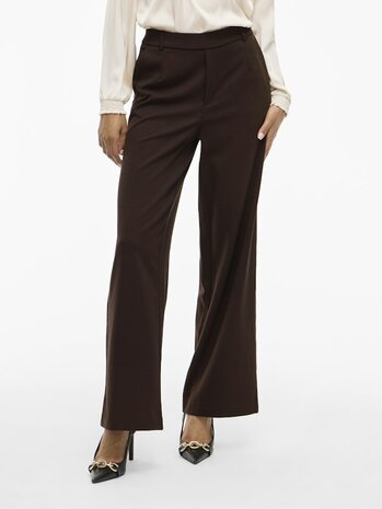 Vila vivarone hw wide pant - noos bruin