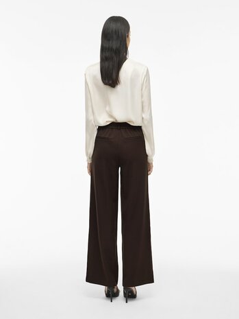 Vila vivarone hw wide pant - noos bruin