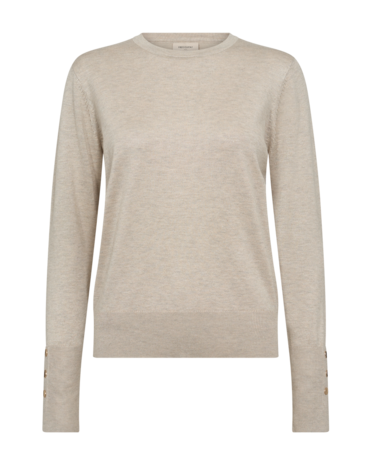Freequent fqkatie-pullover ronde hals Moonbeam melange