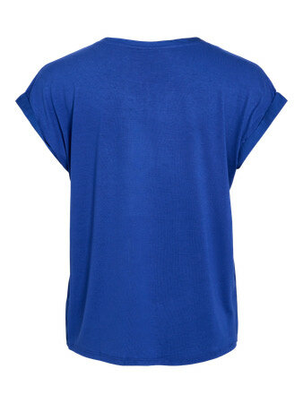 Vila viellette s/s satin top - noos Mazarine Blue