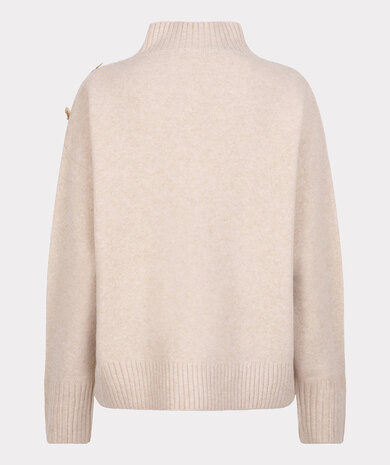 Esqualo Sweater shoulder buttons sand