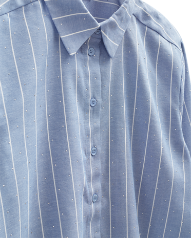 Freequent fqsolly-shirt Vista Blue w. Star Off-White