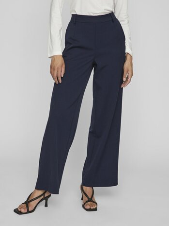 Vila vivarone hw wide pant - noos navy