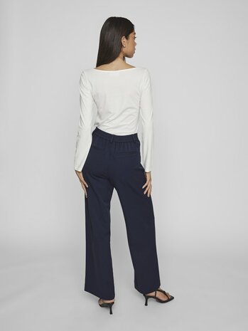 Vila vivarone hw wide pant - noos navy