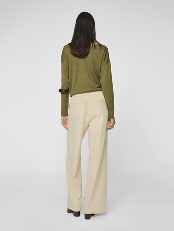 Vila vivarone hw wide pant - noos Sandshell