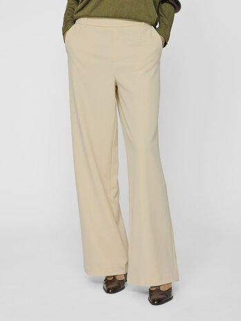 Vila vivarone hw wide pant - noos Sandshell