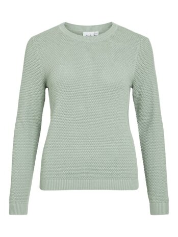 Vila vidalo o-neck l/s knit top- noos Blue Surf