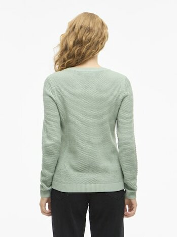 Vila vidalo o-neck l/s knit top- noos Blue Surf