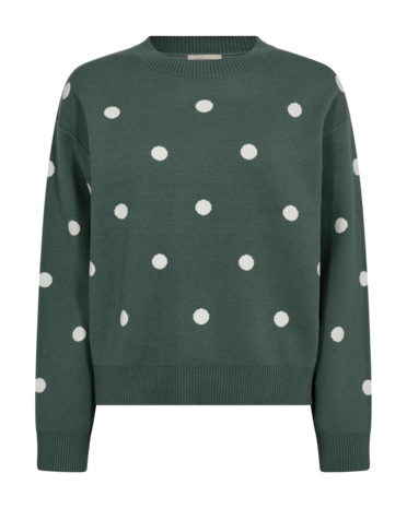 Freequent fqflow-pullover Dark Forest w. Star Off-White