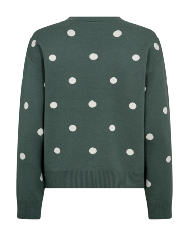 Freequent fqflow-pullover Dark Forest w. Star Off-White