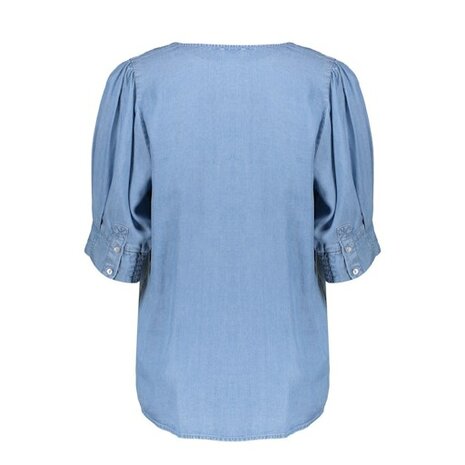 Geisha Nikita Top lyocell denim mid blue 
