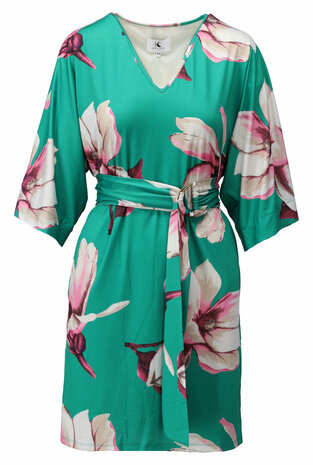 K-design V hals jurk met design C104