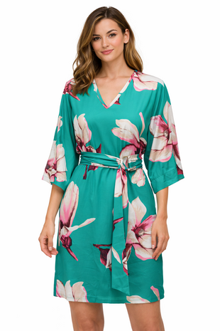 K-design V hals jurk met design C104