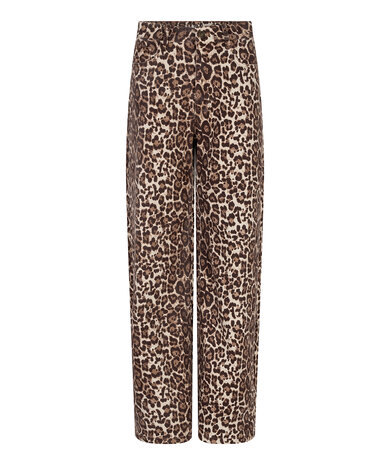 Esqualo Trousers jeans scarlet leopard print