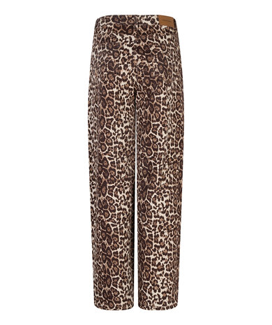 Esqualo Trousers jeans scarlet leopard print