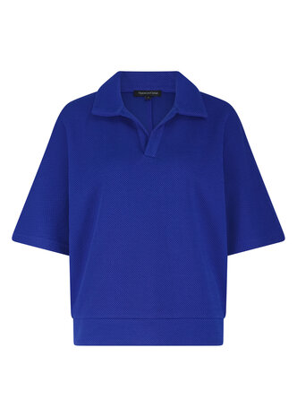 Tramontana Polo Collar Top  Ink