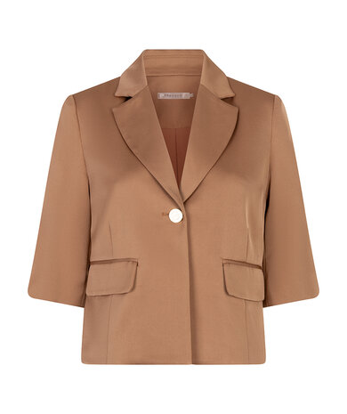 Esqualo Blazer cropped crêpe Cappucino