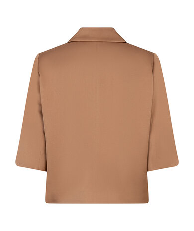 Esqualo Blazer cropped crêpe Cappucino