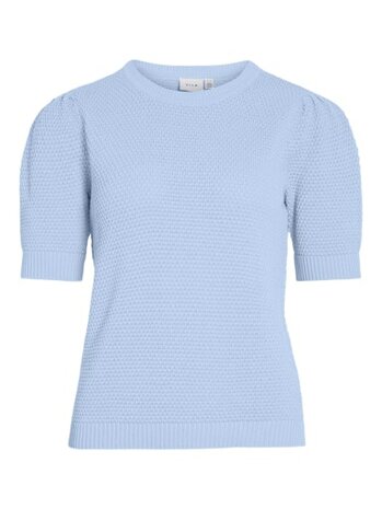 Vila vidalo o-neck s/s knit top - noos Nantucket Breeze