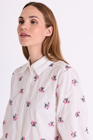 Freequent fqleila-blouse Star Off-White w. Wild Orchid