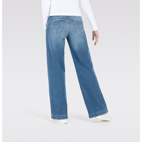 Mac rich palazzo navy heavy wash D585