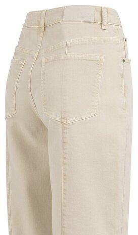 Yaya Barrel jeans with visible back seams and soft wash sandstone beige
