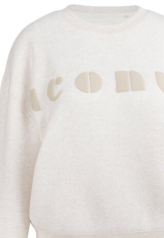 Yaya Soft sweater with chest artwork 'iconic' kit beige dessin