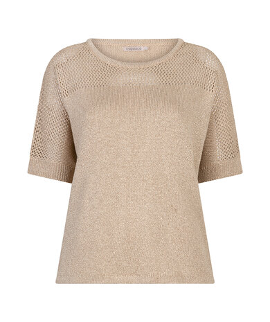 Esqualo Sweater ajour batwing Light Sand