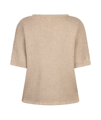 Esqualo Sweater ajour batwing Light Sand