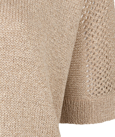 Esqualo Sweater ajour batwing Light Sand