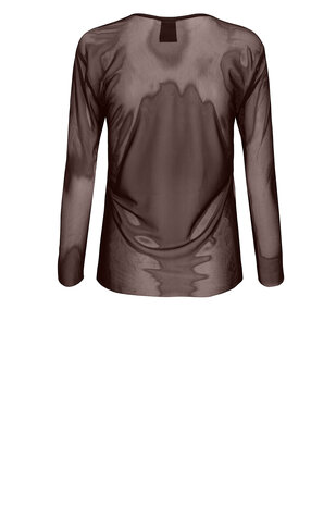 One Two Luxzuz Sigborg Mesh T-shirt 799 Choco Lux